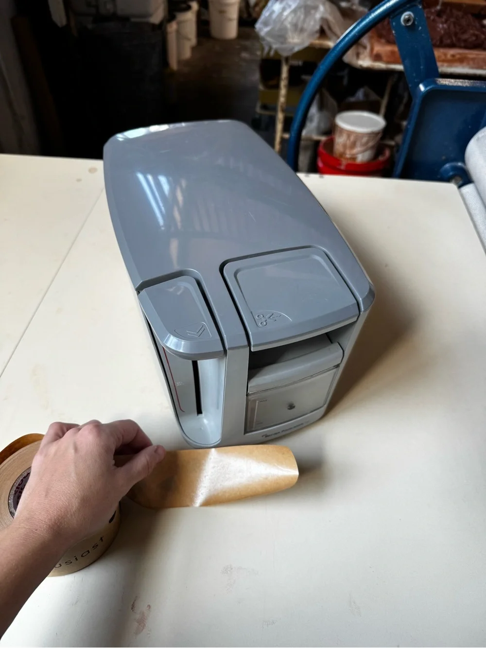Water Activated Tape Dispenser for Shipping